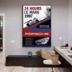 poster 24h du mans porsche vintage 1