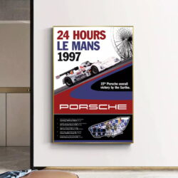 poster 24h du mans porsche vintage 1