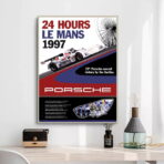 poster 24h du mans porsche vintage 1