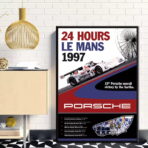 poster 24h du mans porsche vintage 1