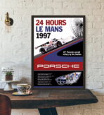 poster 24h du mans porsche vintage 1