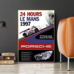 poster 24h du mans porsche vintage 1