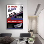 poster 24h du mans porsche vintage 1