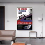 poster 24h du mans porsche vintage 1