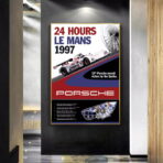 poster 24h du mans porsche vintage 1