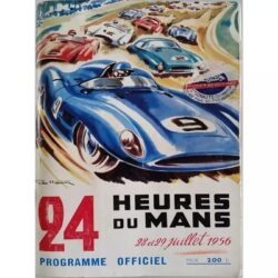 24 stunden du mans vintage poster