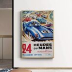 24 stunden du mans vintage poster