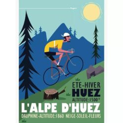 poster alpe dhuez design vintage 1