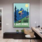 poster alpe dhuez design vintage 1