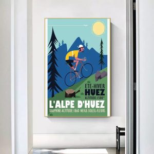 poster alpe dhuez design vintage 1