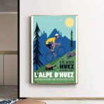 poster alpe dhuez design vintage 1