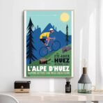 poster alpe dhuez design vintage 1