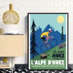 poster alpe dhuez design vintage 1