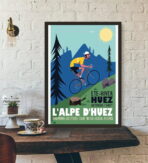poster alpe dhuez design vintage 1