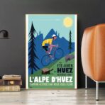 poster alpe dhuez design vintage 1