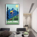 poster alpe dhuez design vintage 1