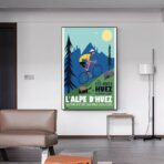 poster alpe dhuez design vintage 1