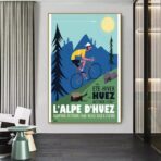 poster alpe dhuez design vintage 1