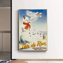 poster alpes jura ski vintage 1