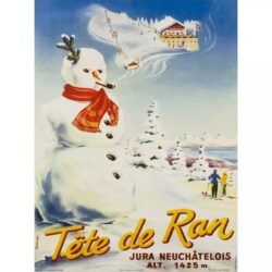 poster alpes jura ski vintage 1