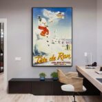 poster alpes jura ski vintage 1