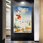 poster alpes jura ski vintage 1