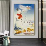 poster alpes jura ski vintage 1