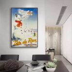 poster alpes jura ski vintage 1