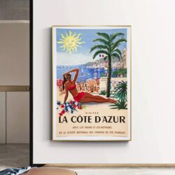 poster alpes provence cote dazur vintage 1