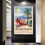 poster alpes provence cote dazur vintage 1