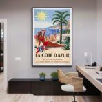 poster alpes provence cote dazur vintage 1