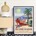 poster alpes provence cote dazur vintage 1