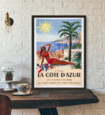 poster alpes provence cote dazur vintage 1
