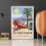 poster alpes provence cote dazur vintage 1