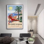 poster alpes provence cote dazur vintage 1