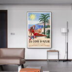 poster alpes provence cote dazur vintage 1