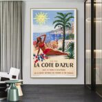 poster alpes provence cote dazur vintage 1
