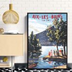altes plakat aix les bains