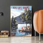 altes plakat aix les bains