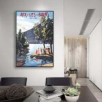 altes plakat aix les bains