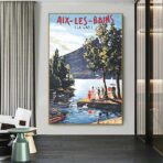 altes plakat aix les bains