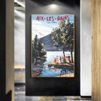 altes plakat aix les bains