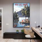 altes plakat aix les bains