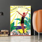 altes plakat juan les pins