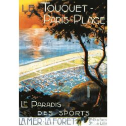 altes plakat le touquet paris plage