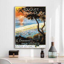 altes plakat le touquet paris plage