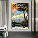altes plakat le touquet paris plage