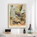 poster meerestiere ozean vintage