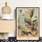 poster meerestiere ozean vintage