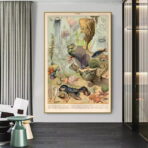 poster meerestiere ozean vintage